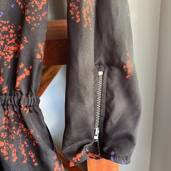 #16 Zara Trafaluc Collection Zipper Splatter Dress/Tunic - Picture 5 of 9